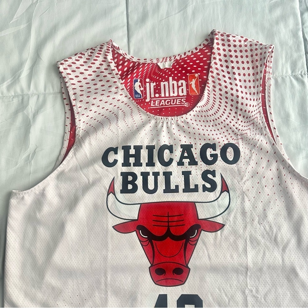 New! Chicago Bulls Jr Nba League Jersey #43 Adult Large Reversible Official - Picture 3 of 10